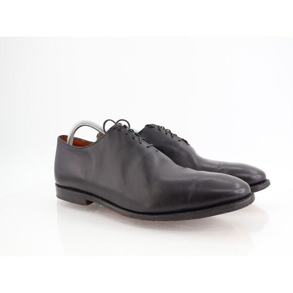 Allen Edmonds Maclennan Black Leather Dress Oxfords Plain Toe Lace Up Size 11B - Picture 1 of 15